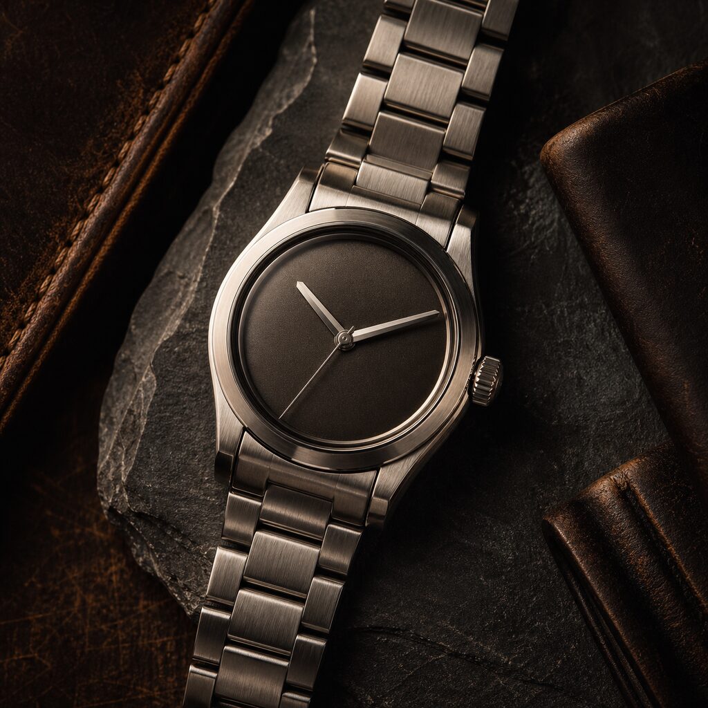 Steel on bracelet